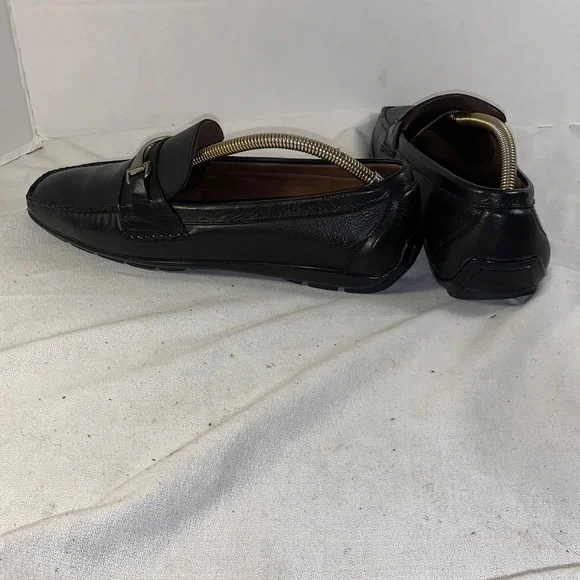 Allen Edmonds Black Leather Bit Loafers